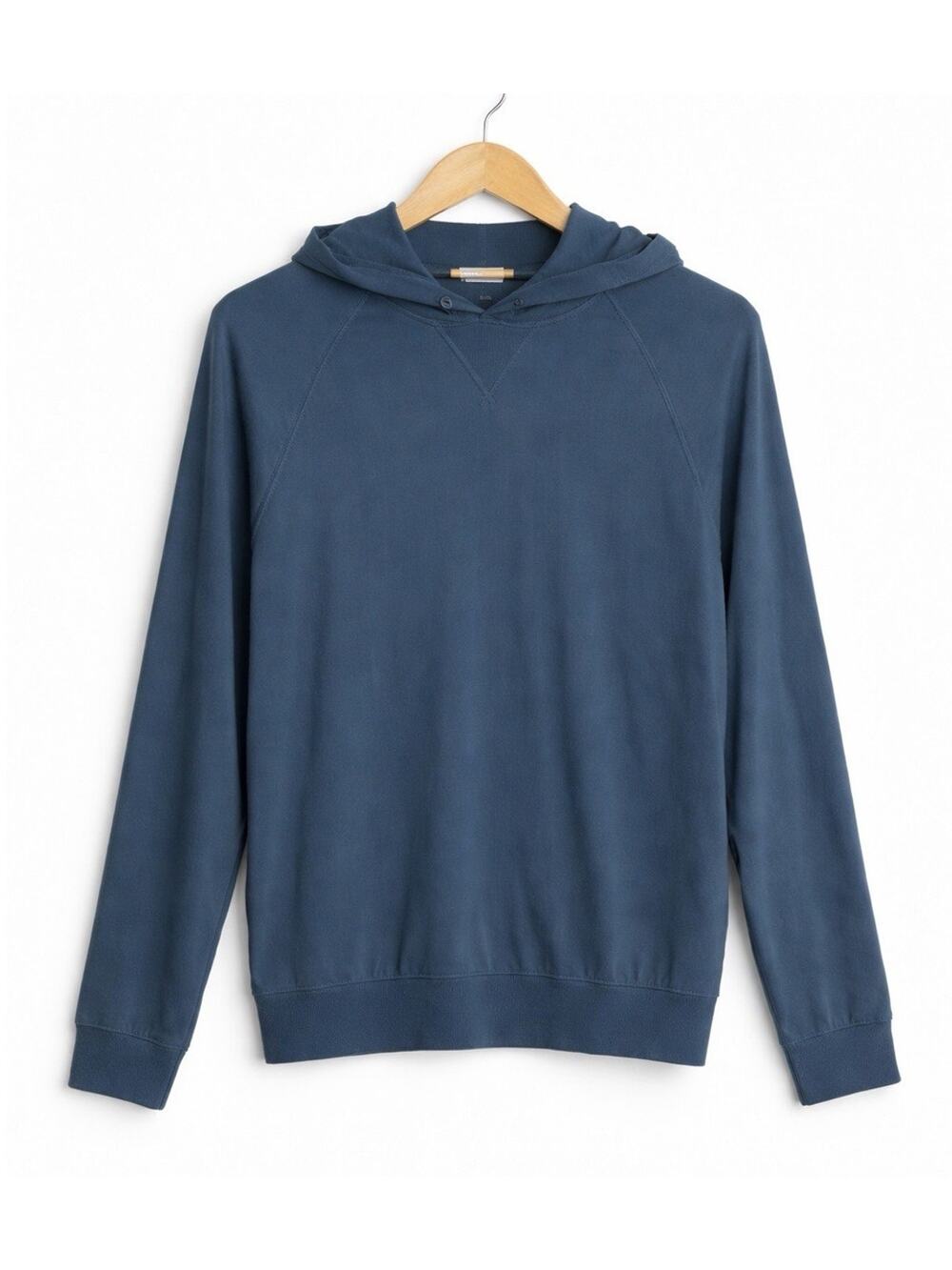 Vince Hoodie Mens XL Blue Pima Cotton Lightweight Pullover Minimalist
